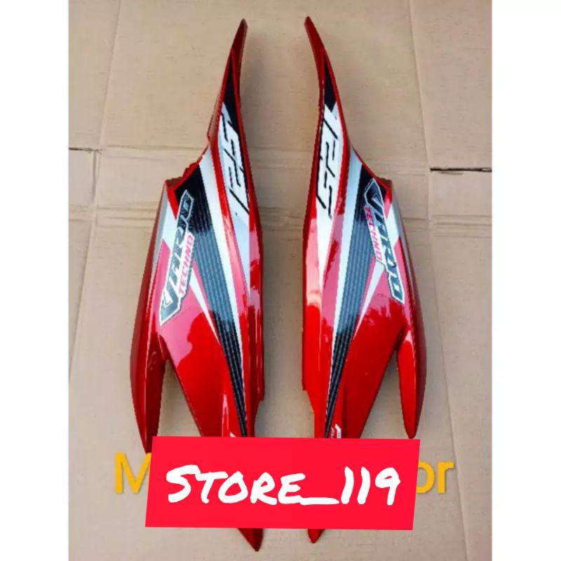 body belakang Vario 125 old/lama merah plus striping