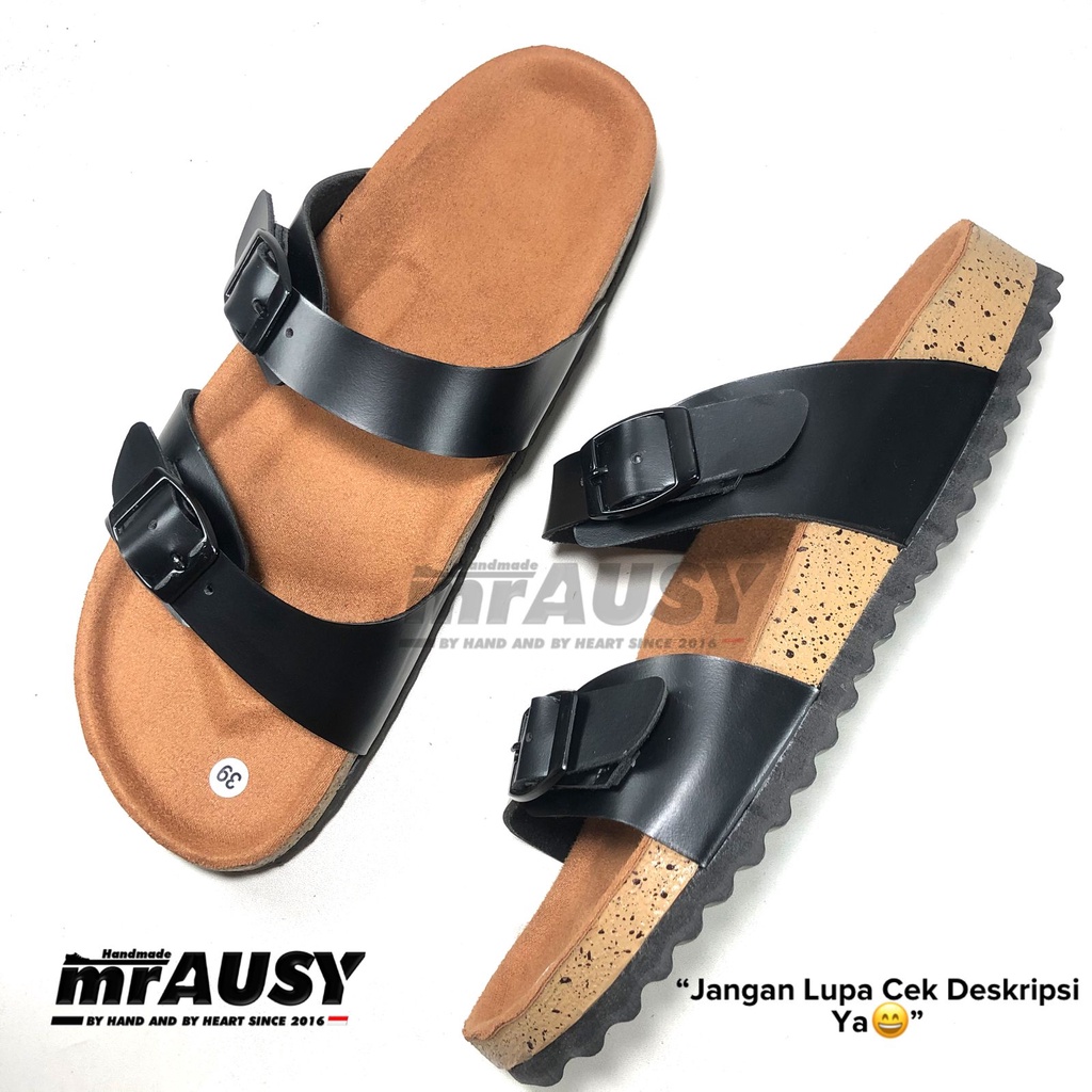 Sandal Selop Wanita / Cewek Casual Ringan Strap 2 Gesper 2 Pisah