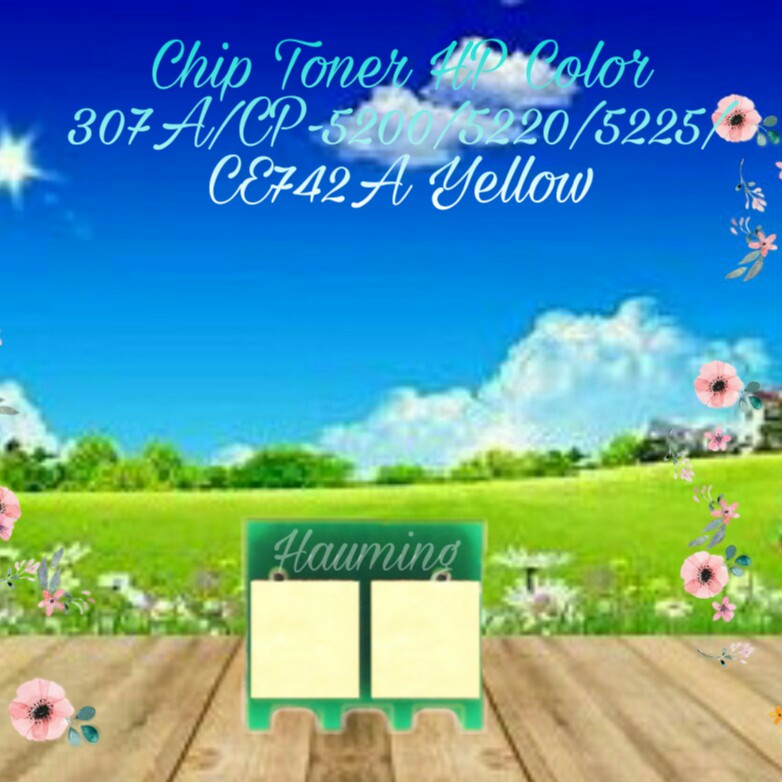 Chip Toner HP 307A CP5200 CP5220 CP5225 CP5225DN CP5225N CP5225XH CP-5225 CE742A Yellow