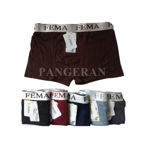 (L XL XXL) LUSINAN 12 PCS BOXER CD PRIA DEWASA / SEMPAK COWOK CELANA DALAM LAKI LAKI FEMA 7728