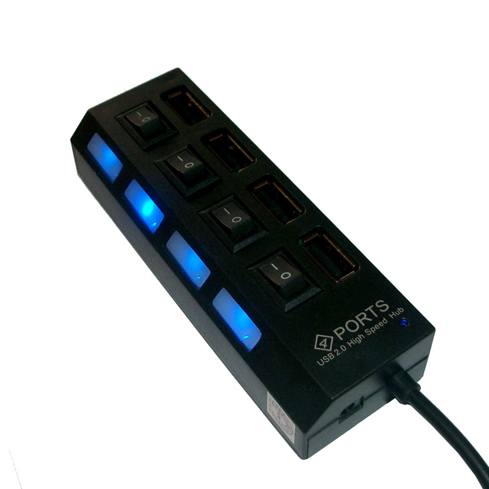 Trend-Universal USB Hub 4 Port USB 2.0 ON/OFF (saklar) Plus LED