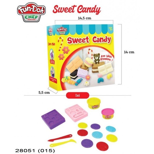 MWN Mainan Fun Doh Lilin Sweet Candy 28051