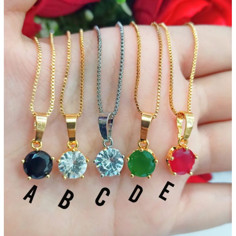 SB58. Kalung xuping wanita lapis emas dgn mata zircon UK 45 Itali