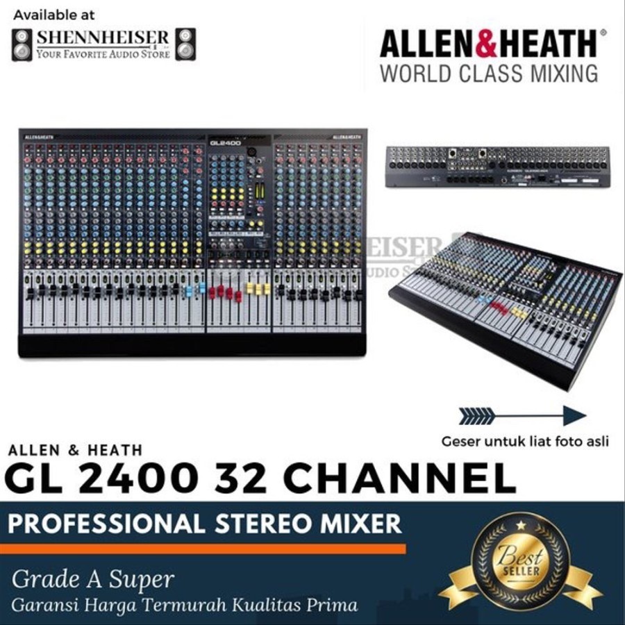 Mixer Audio ALLEN&HEATH GL2400 32CH Allen Heath GL 2400 32 Channel Grade A 6 AUX 4 GROUP With MATRIX
