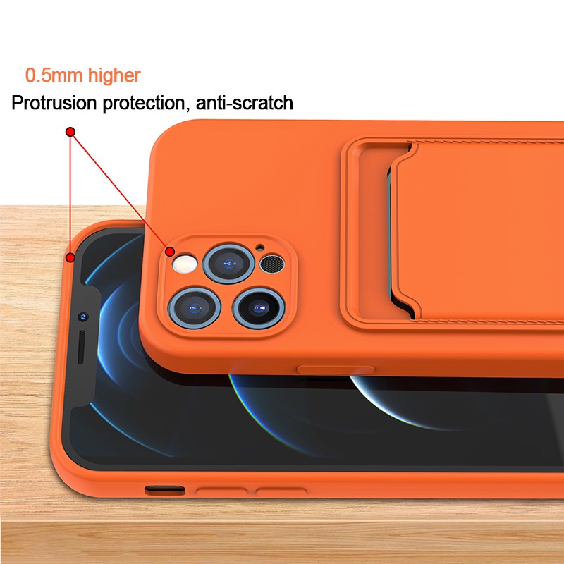 Soft Case Silikon Shockproof Ultra Tipis Dengan Slot Kartu Cover iphone 11 Pro 11 Pro max