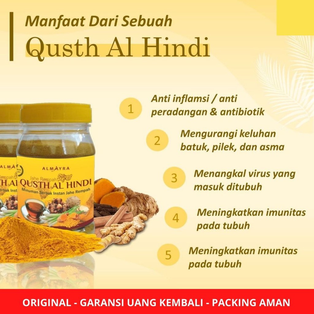 

QUSTHUL QUST AL HINDI MIX JAHE-REMPAH 200G TIDAK PAHIT BY ALMAYRA HERBAL