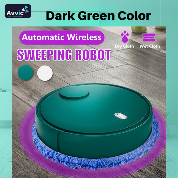 Alat Pel Lantai Perlengkapan Rumah Praktis Kain Pel Perawatan Rumah H8B6 Sweeping & Mopping Robot Cl