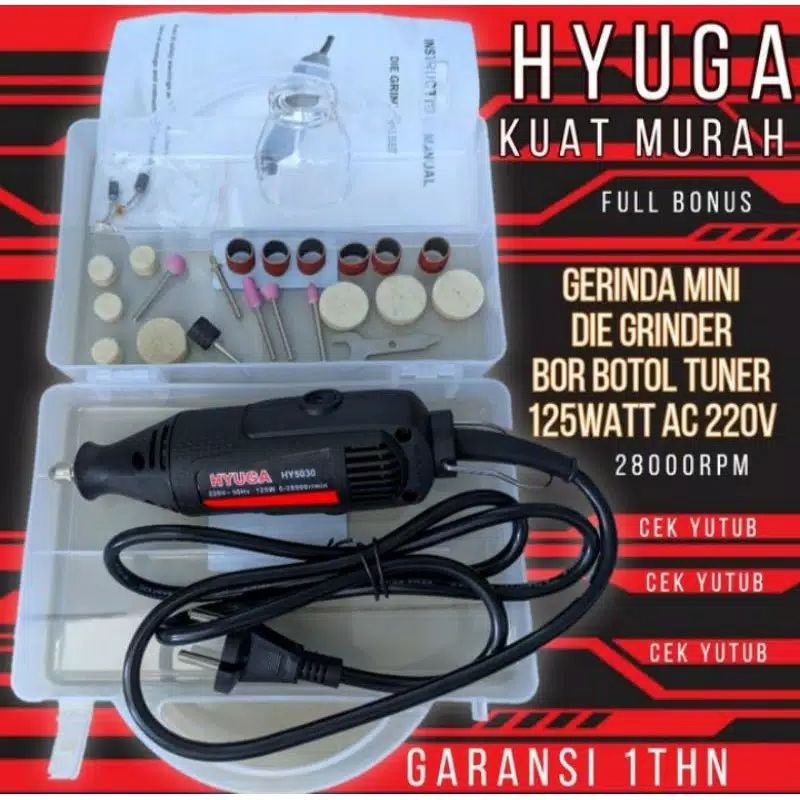 Promo mesin bor botol gerinda mini grinder die tuner HYUGA termurah