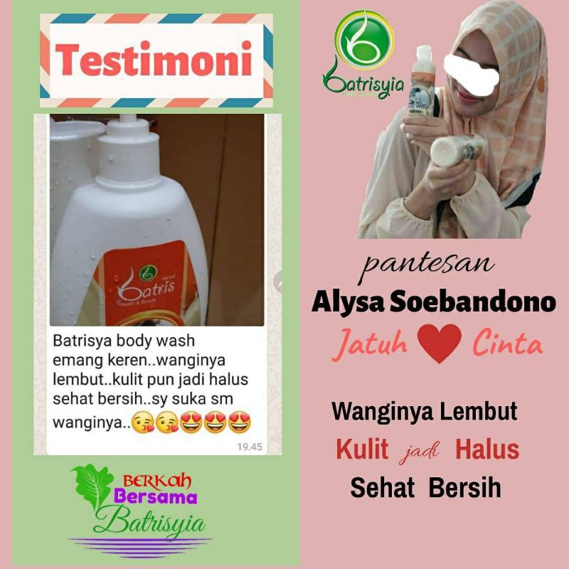 BODY WASH S GOAT MILK BATRISYIA TERBAIK /MENCERAHKAN/MELEMBABKAN