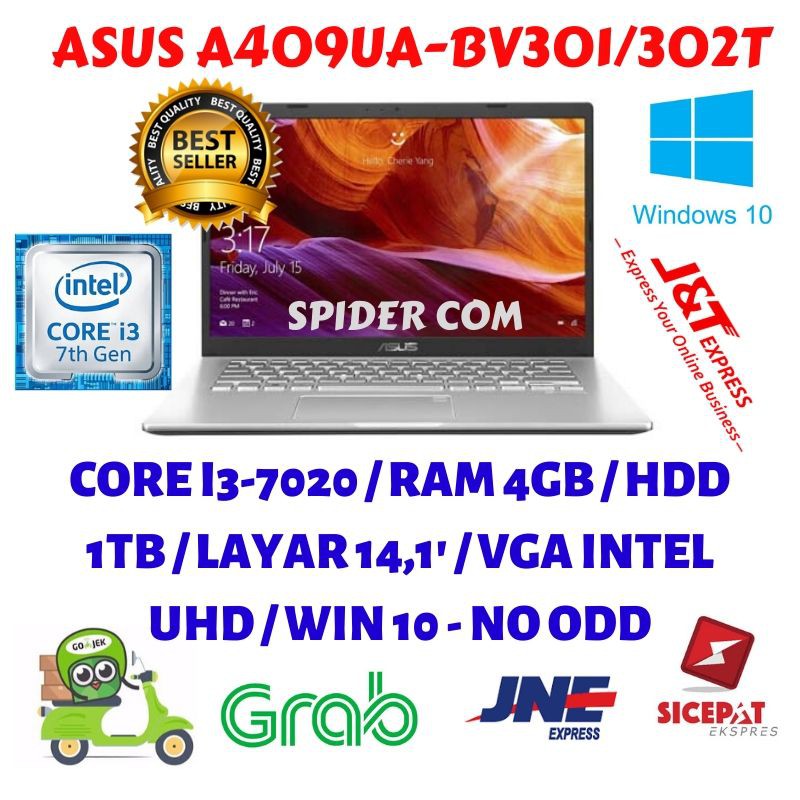 PROMO LAPTOP ASUS A409UA BV301T BV302T /i3 7020U/4GB/1TB/14 FHD/WIN10