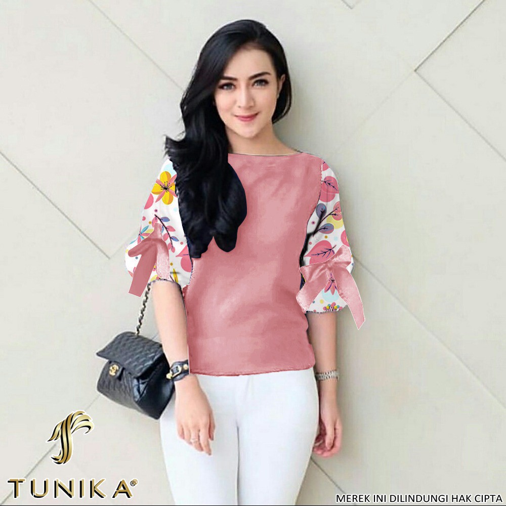 Baju Atasan Wanita - Blouse Jumbo - Baju Blouse Wanita - Bowa 005 - Lexoir-Bowa 005 Dusty