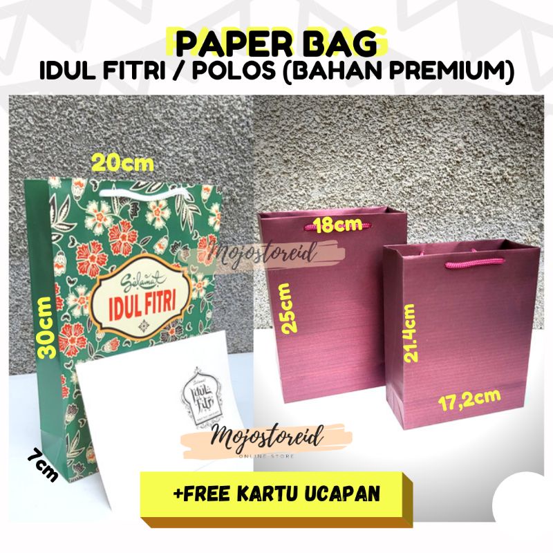 

Tas Lebaran / Idul Fitri Uk M (Paperbag Lebaran) / Paperbag Batik Polos