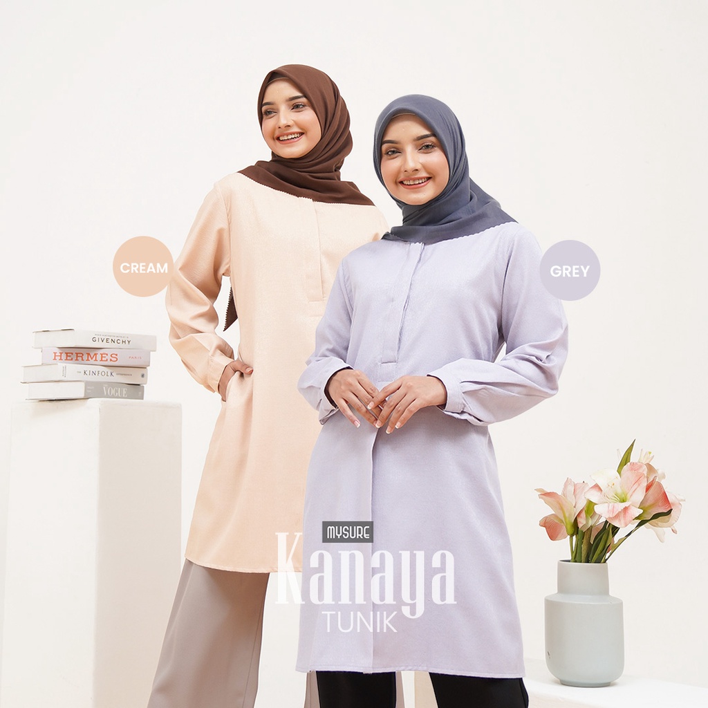 KANAYA TUNIC MYSURE ATASAN KERJA BAJU WANITA HIJAB FASHION MUSLIMAH