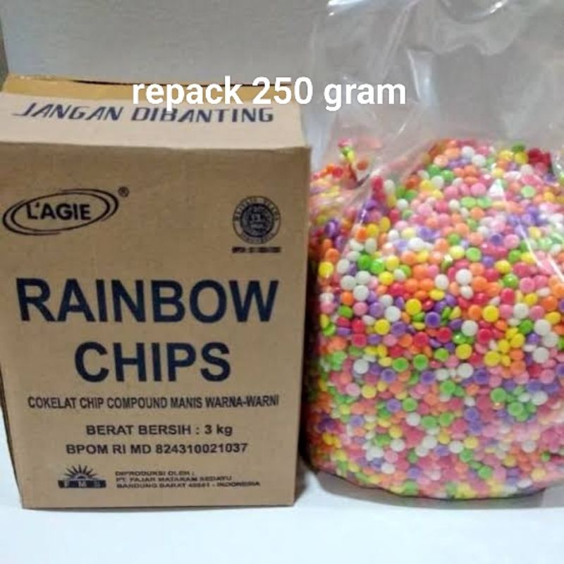 choco / Rainbow chips  L,AGIE 250 gr