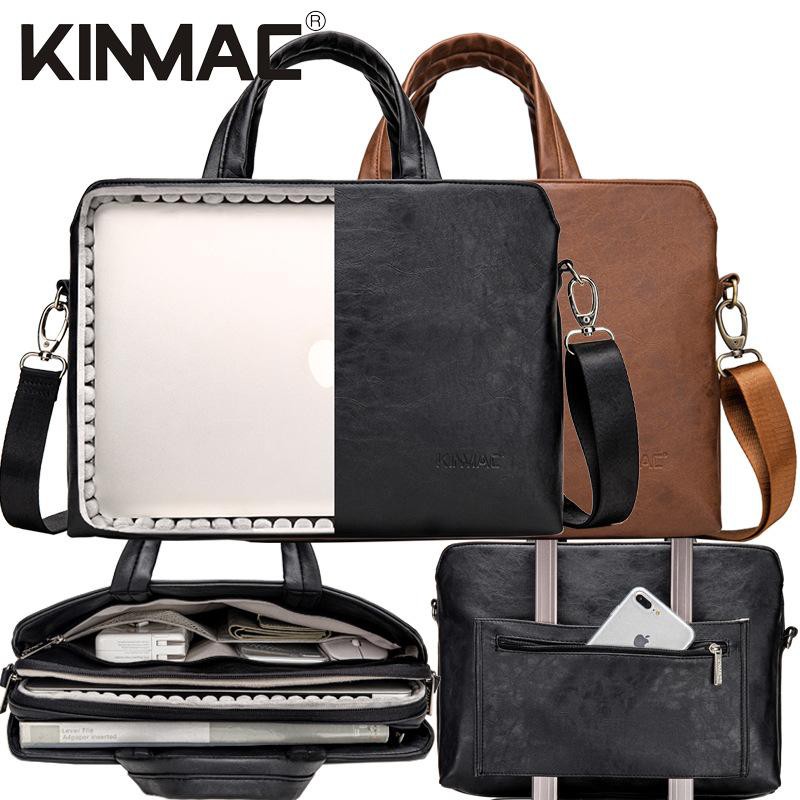 Tas Laptop Macbook KINMAC PU Leather Series Kulit with Longstrap Size 13 14 15 16 inch