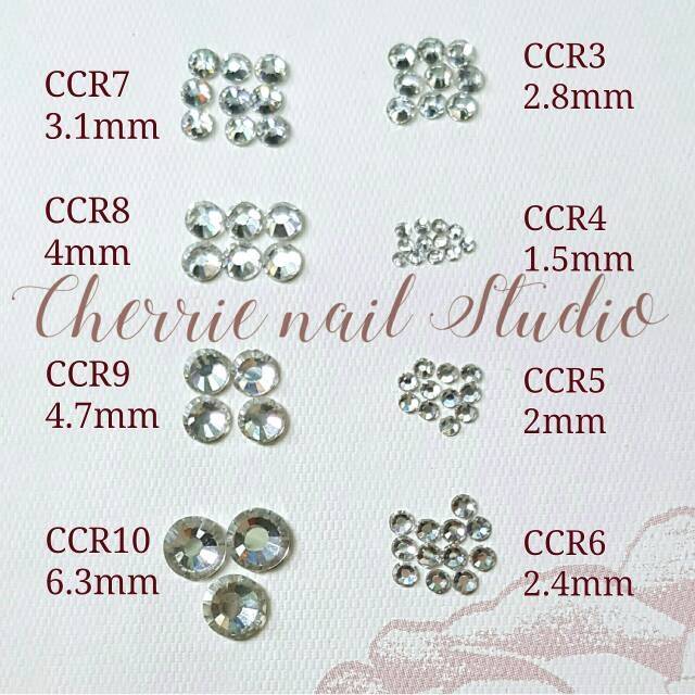 

Crystal rhinestone nailart decoden uk. 1.5mm - 6.3mm clear