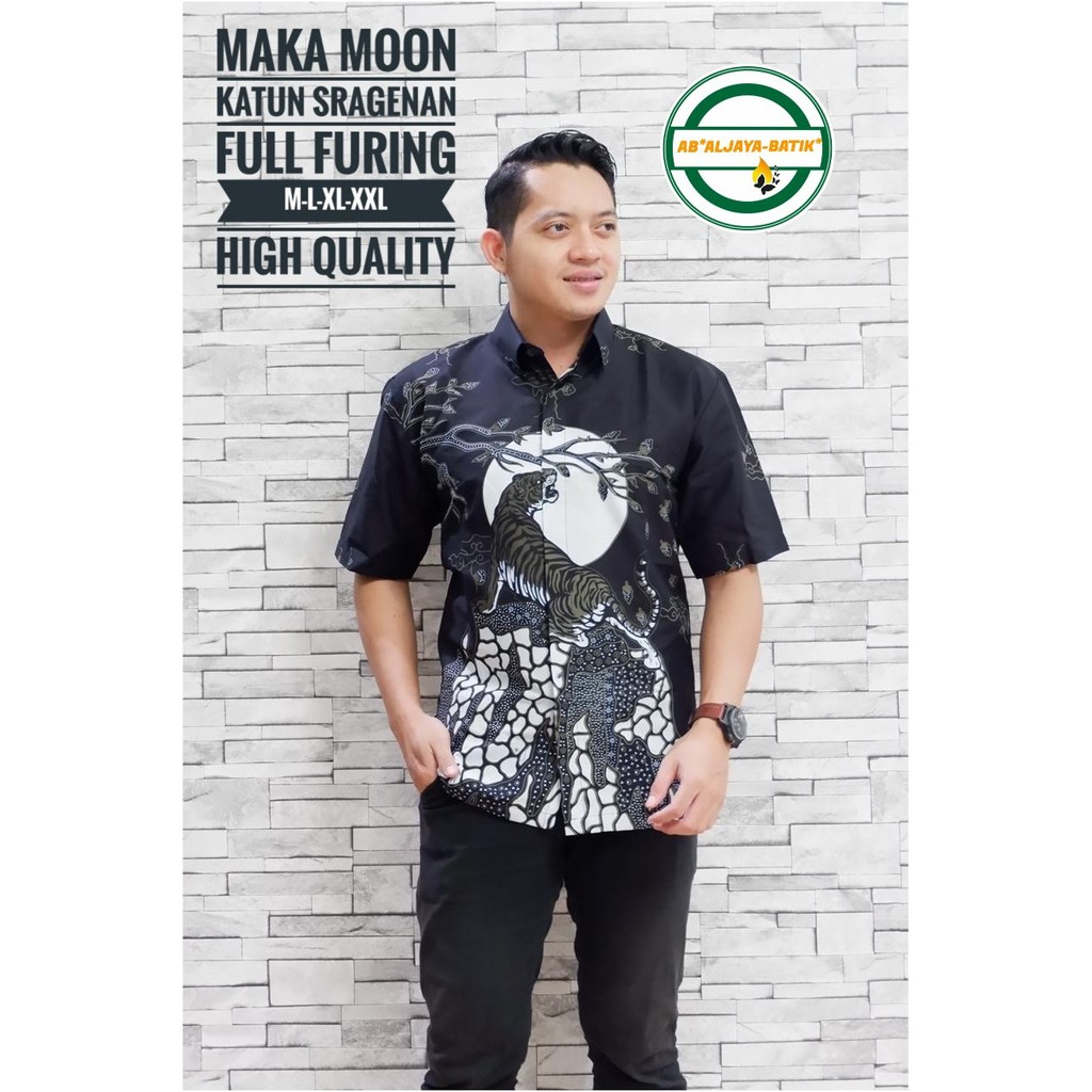 MAKA MOON ALJAYA KEMEJA BATIK SOLO PRIA LENGAN PENDEK PANJANG LAPIS FURING ATASAN PREMIUM MODERN KATUN HALUS ROMO PEKSI MAWAR ARUM AJI KUNING SUNDOKORO TRUNTUM SOGAN SUNGUT GADING ROGOSUKMO LAWASAN PEKSI GADING NOGO ABRIT LINTANG KANOMAN KIPAS WULU GURDO