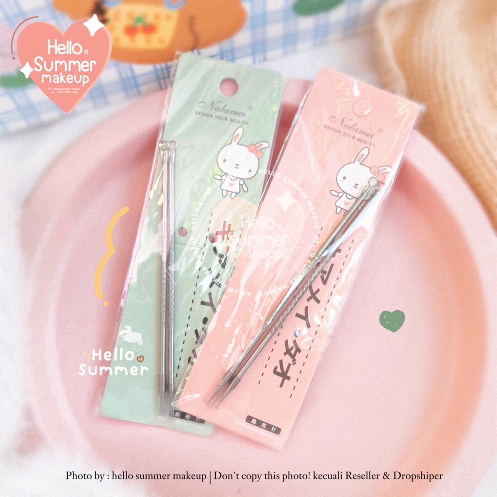 𝐁𝐄𝐀𝐔𝐓𝐘 𝐓𝐎𝐎𝐋𝐒 - Pinset Jerawat 2in1 Pinset Komedo For Blackhead &amp; Acne Remove