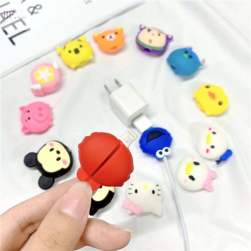 Pelindung Kabel Data / Charger Anti Putus Motif Kartun Lucu