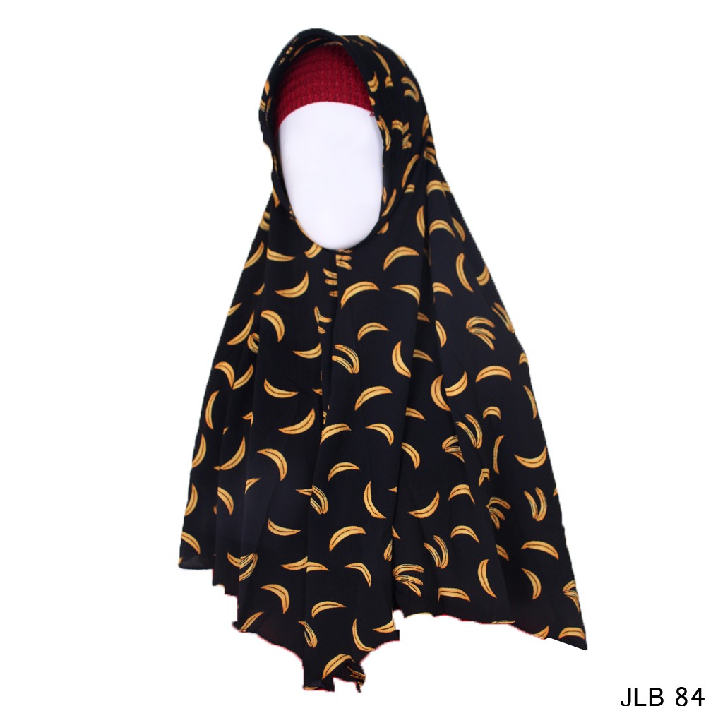 Jilbab Kerudung Modern Bubble Pop Hitam - JLB 84