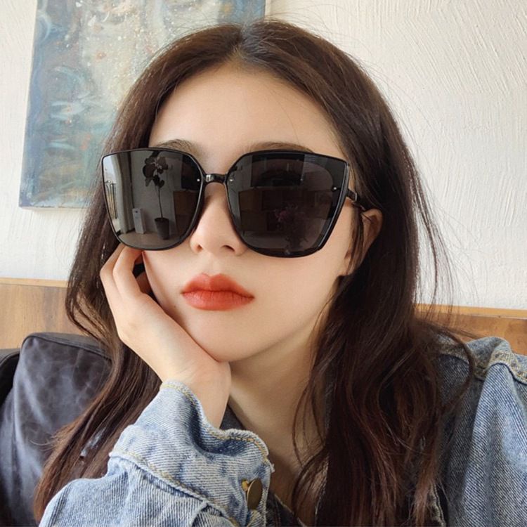 BAJ Kacamata Korean Trendy Mata Kucing Hitam Wanita Cat Eye Sunglasses Women Kacamata Anti Radiasi KC040