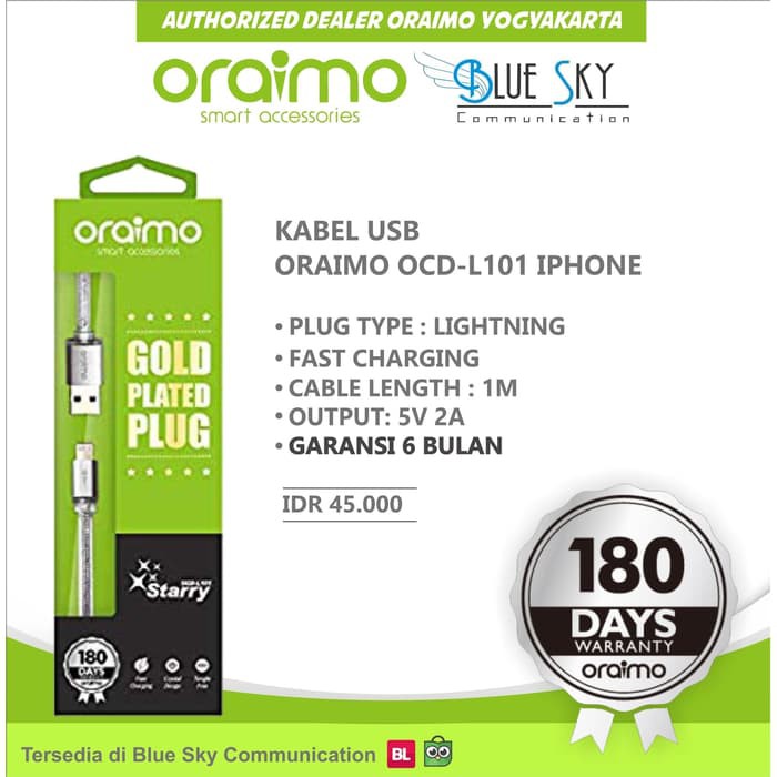 KABEL DATA USB ORAIMO OCD-L101 IPHONE