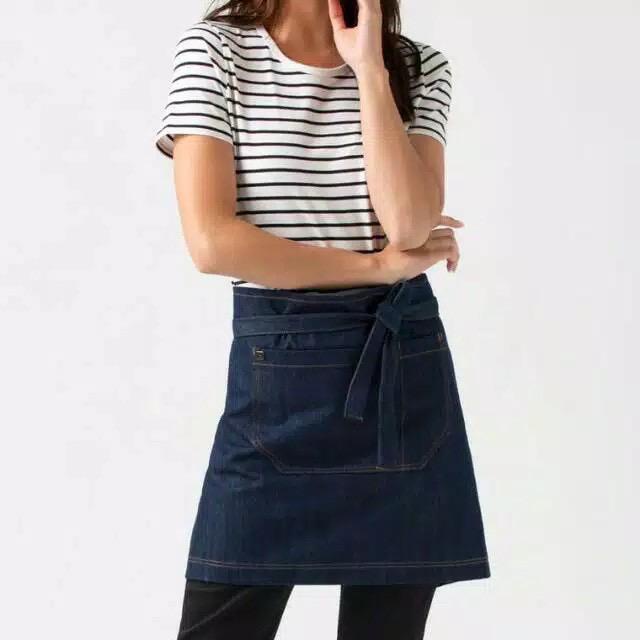 MONOLOG Half Waist Denim Apron Canvas Celemek Setengah Badan Waiter