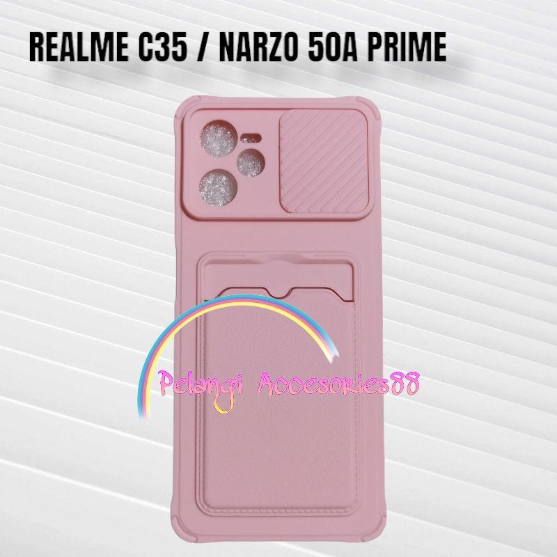 CASE REALME C35 / NARZO 50A PRIME CASE SOFTCASE SLEDING WARNA WARNI SLOT CARD