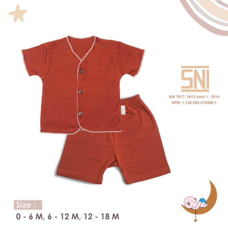 SNI MOONS  STELAN PENDEK POLOS PREMIUM  NEWBORN MOONS STELAN