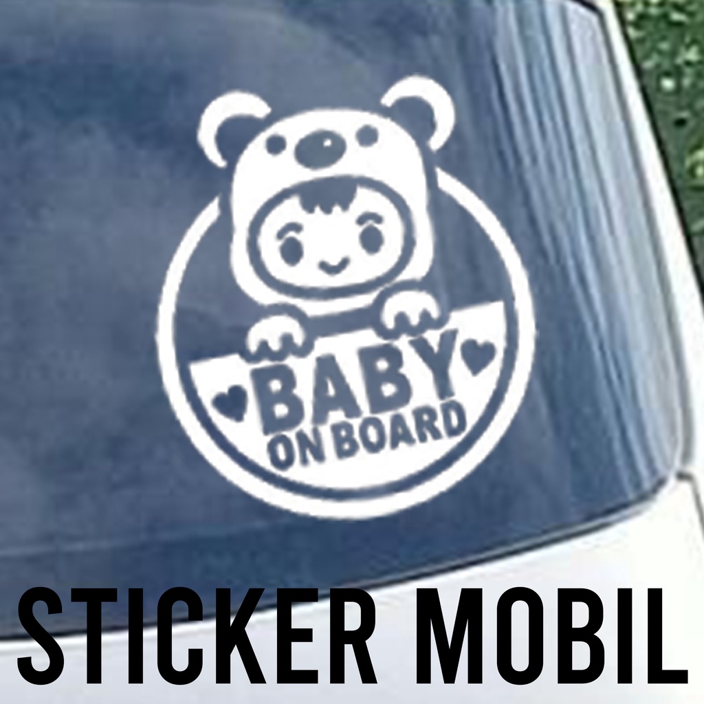 STICKER DECAL MOBIL BAYI BABY ON BOARD ON CAR LUCU