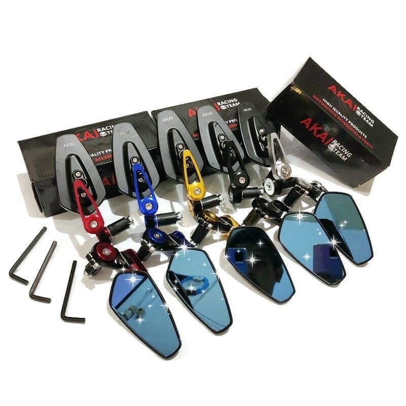 PROMO SPION JALU BAR END OVAL KACA BIRU GOLD RED BLUE SILVER BLACK UNIVERSAL SEMUA JENIS MOTOR