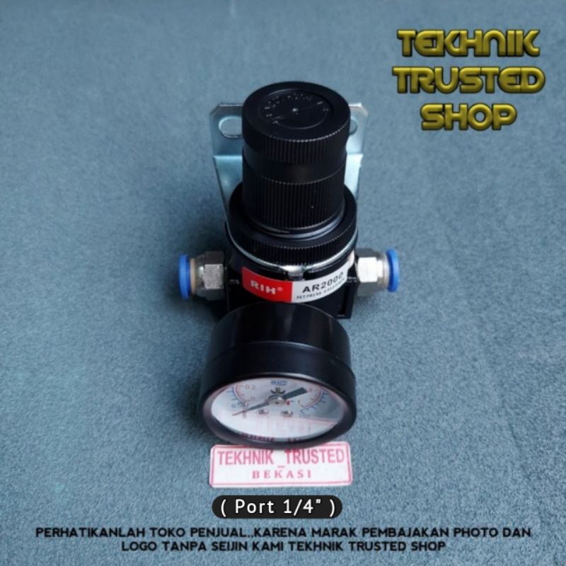 Regulator control air filter mesin angin nitrogen+Gauge pressure+Nepel drat selang