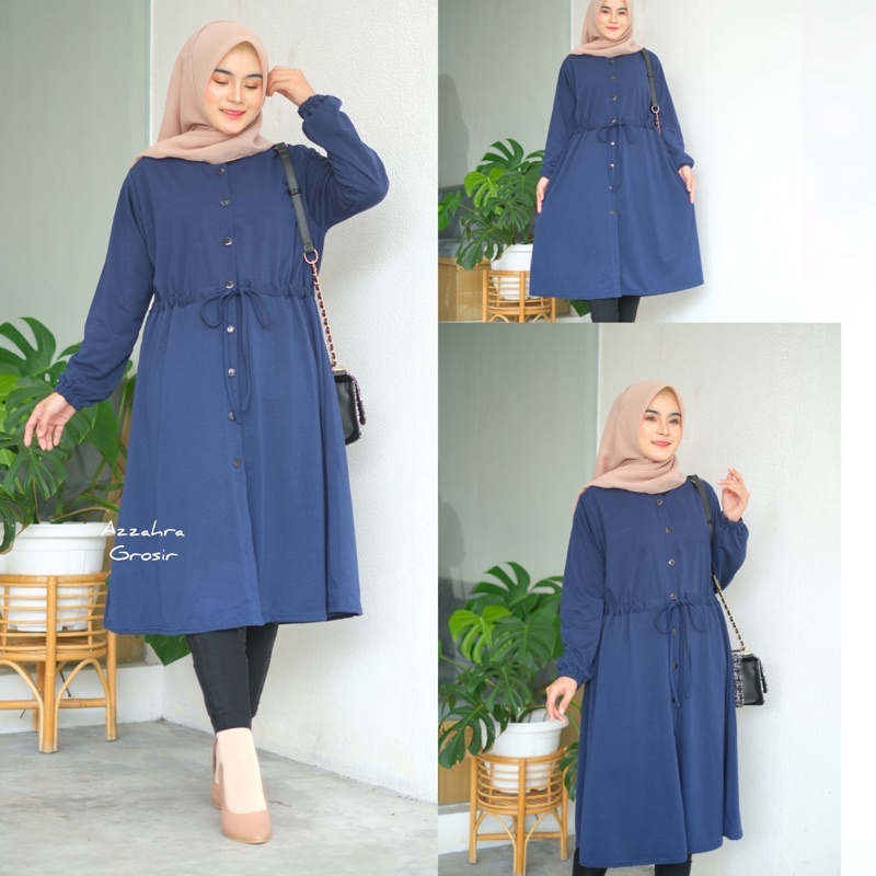 Piko Tunik - LD105 Busui Tunik Babyterry Import / Serut Pinggang /  R.9 - 259-6055