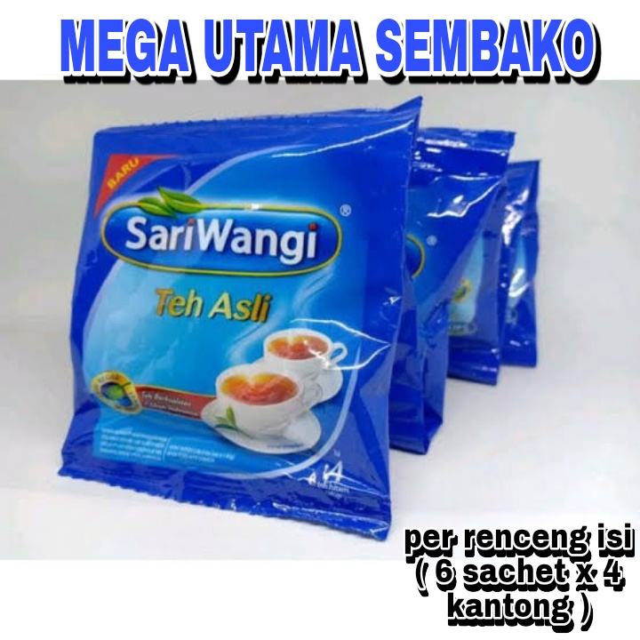 

teh sariwangi per renceng isi ( 6 sachet )