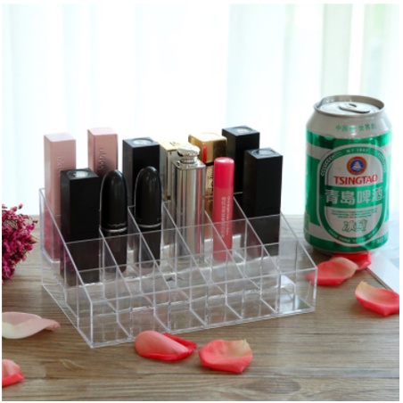 Organizer Lipstick Acrylic Rak Lipstick Kotak Penyimpanan Lipstik Make Up Organizer Cosmetic