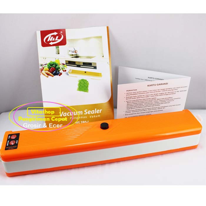 Alat vacum sealer makanan H&amp;L / freshpack / alat pres plastik portable