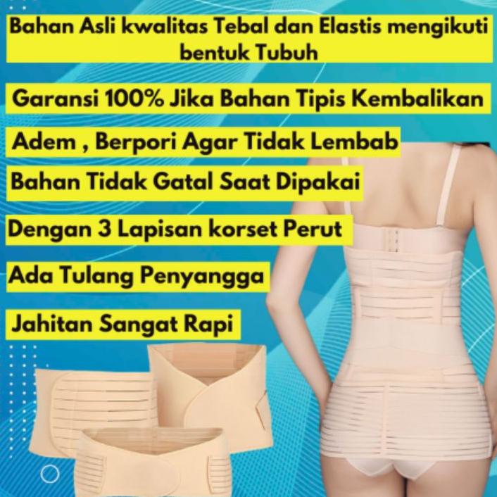 Terlaris Original KORSET MELAHIRKAN  3IN1STAGEN KORSET PELANGSING PERUT KORSET STAGEN PENGECIL PERUT