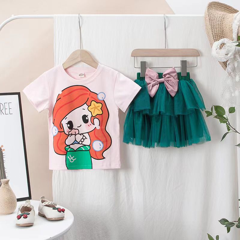 setelan princess ARIEL ELSA SNOW WHITE rok tutu lucu disney anak perempuan import / baju setelan dan rok tutu princess disney