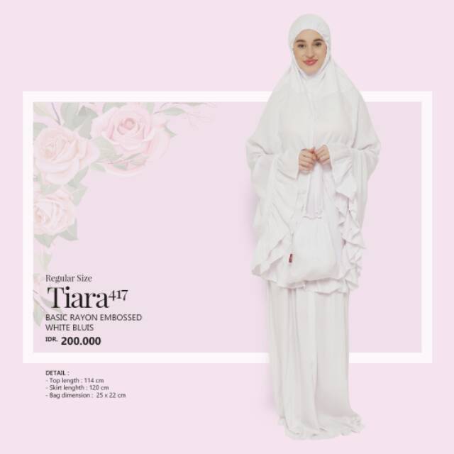 MUKENA TATUIS TIARA 417 WHITE BLUISH