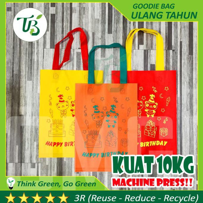 

Silahkan Order] Goodie Bag Tbi Tas Ultah Ulang Tahun Spunbond Bukan Paper Bag Paperbag - Orange
