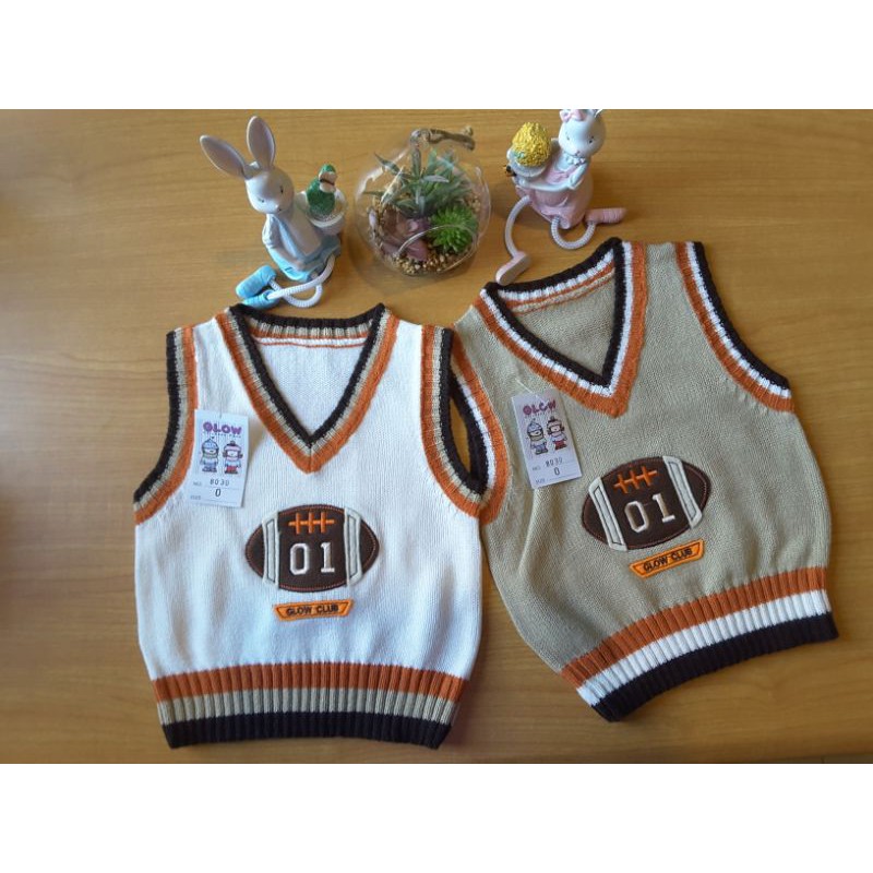 8030 Rompi vest rajut bayi Baseball