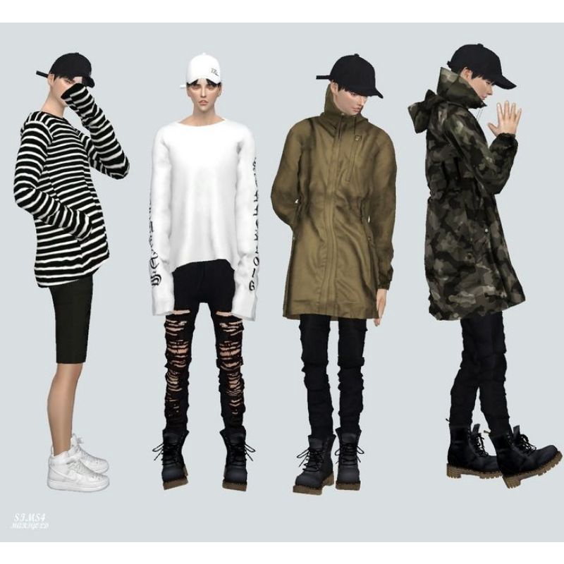 CC MOD THE SIMS 4 MALE HAIR CLOTHES SHOES [Baca Deskripsi]