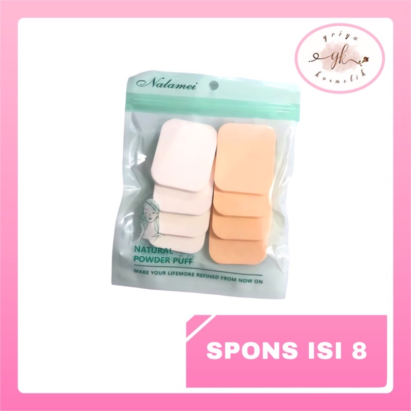 8in1 / Set - Sponge bedak / applicator sponge / Rembuk bedak / Sopnge blender / Spnge Bedak / Sponge Make Up