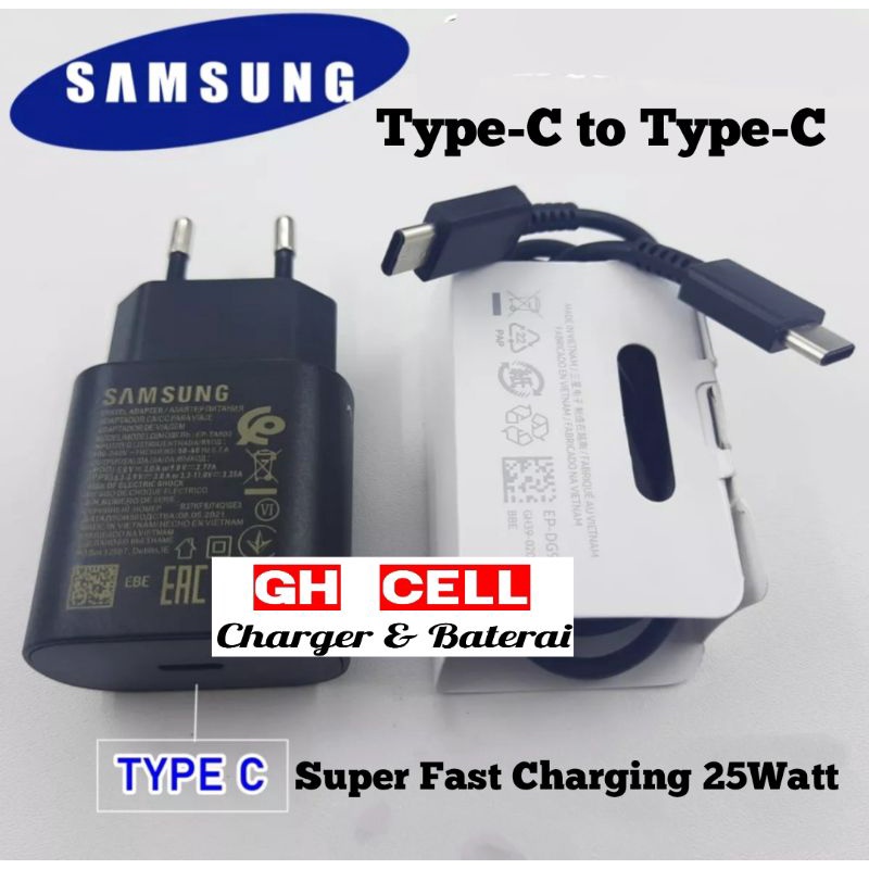 Charger Samsung S21 S21+ S21 Ultra S20 S20+ S20 FE Super Fast Charging 25W Type C