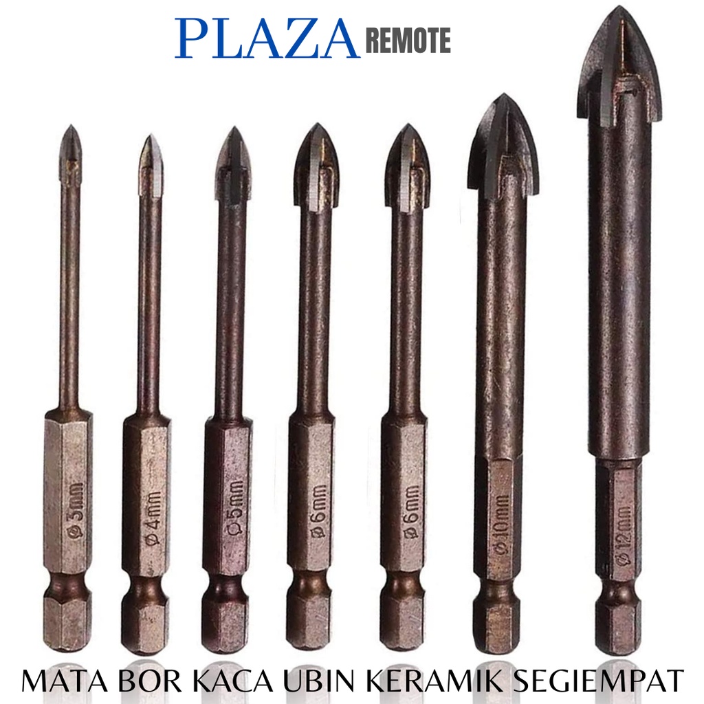 8 MM MATA BOR TOMBAK KERAMIK KACA MARMER GRANIT POSELEN SEGITIGA ALLOY