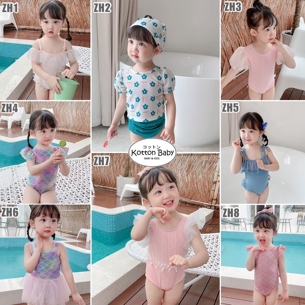 0-3 thn | Baju Renang Anak Bayi Swimwear Mermaid Karakter Perempuan catalog ZYTZ ZH