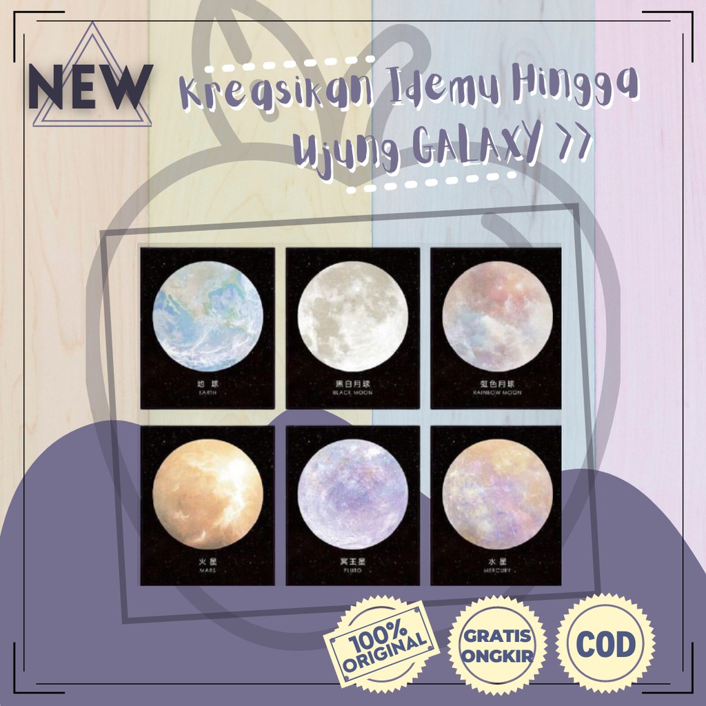 

Sticky Notes Aesthetic Planet Lucu Perlengkapan Journaling