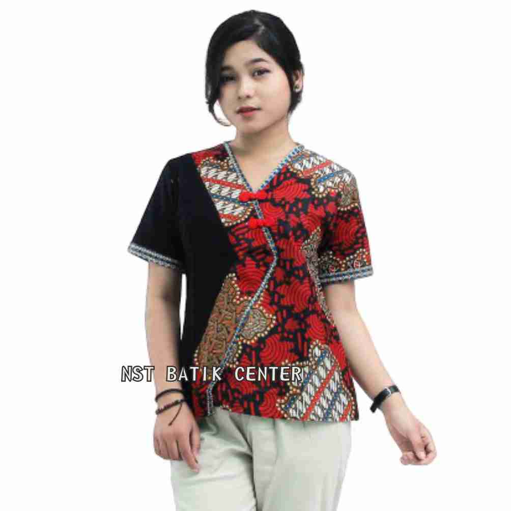 Blouse Batik kombinasi