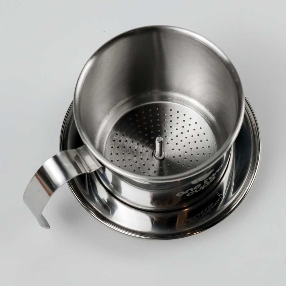 (100% BARANG ORI) One Two Cups Filter Saring Kopi Vietnamese Coffee Pot Stainless - LC2