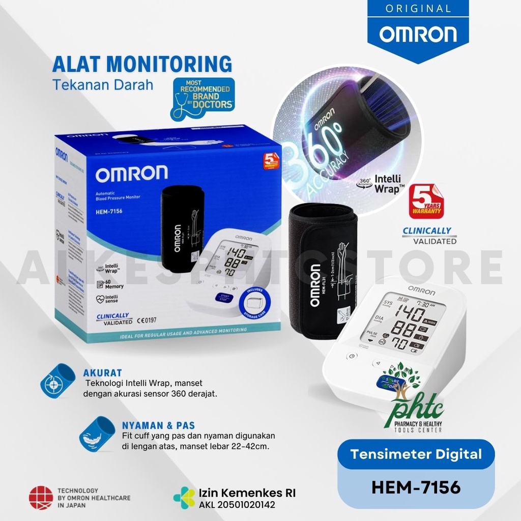 OMRON Tensimeter Digital Omron HEM-7156 Tensi Elektrik Otomatis - 7156